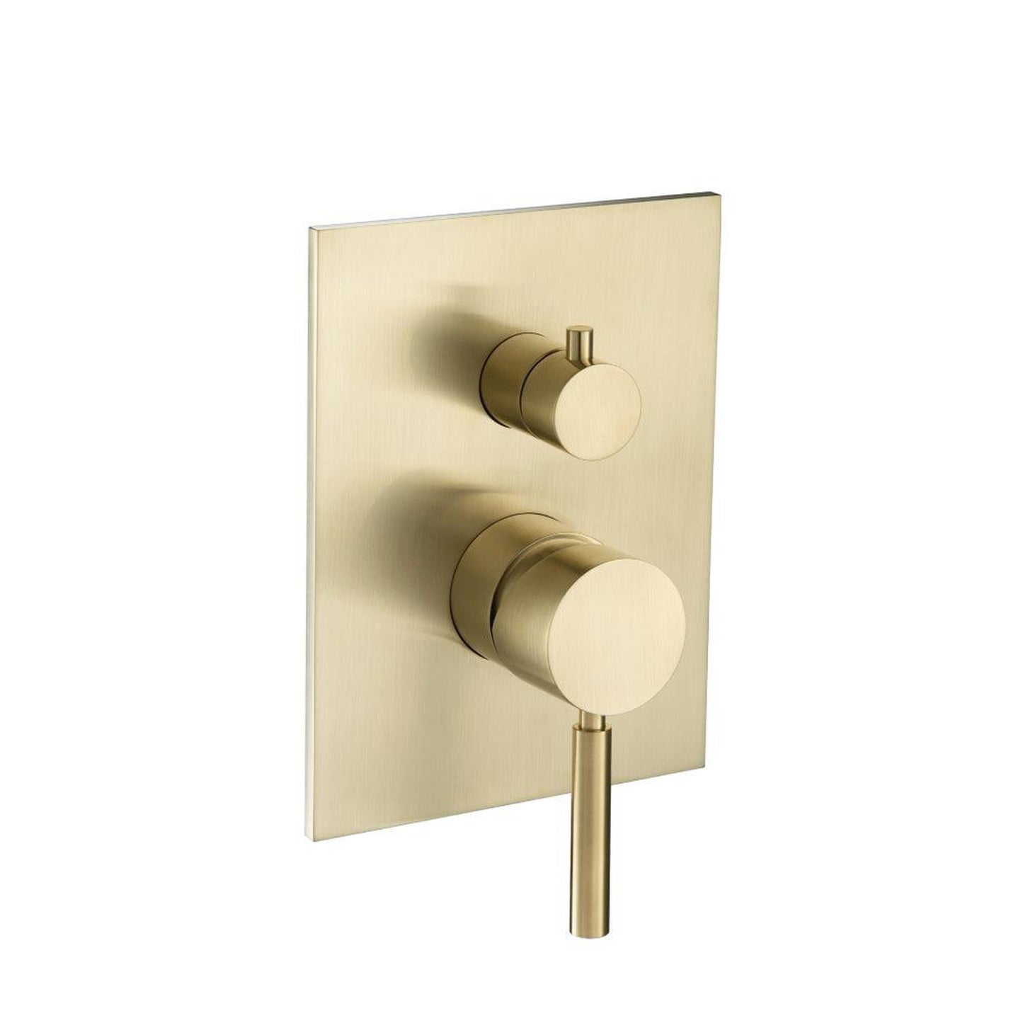 Flusso Faucets Serie 100 Two Output Tub / Shower Trim With Pressure Balance Valve in Satin Brass (UF.2100SB)