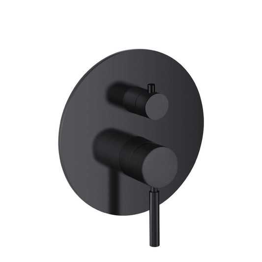 Flusso Faucets Serie 100 Two Output Tub / Shower Trim in Matte Black (UF.2102TMB)
