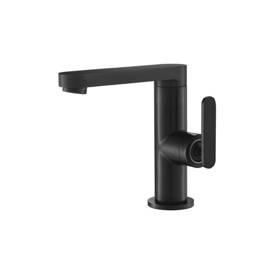 Flusso Faucets Serie 110 Matte Black Single Hole Bathroom Faucet