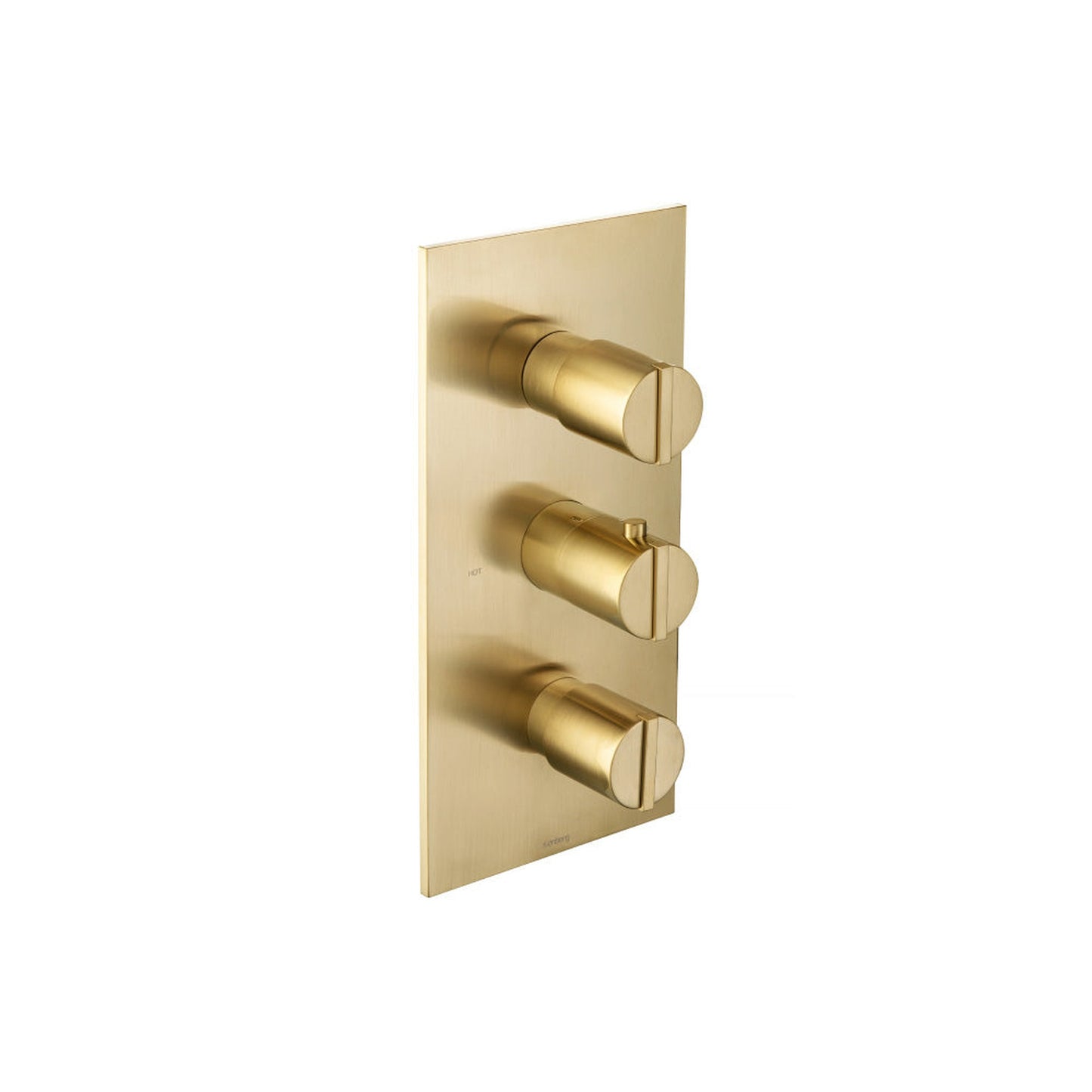 Flusso Faucets Serie 145 3/4" Satin Brass PVD Thermostatic Valve With Trim - 3 Output