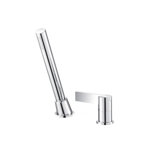 Flusso Faucets Serie 145 Deck Diverter With Holder and Hose in Chrome