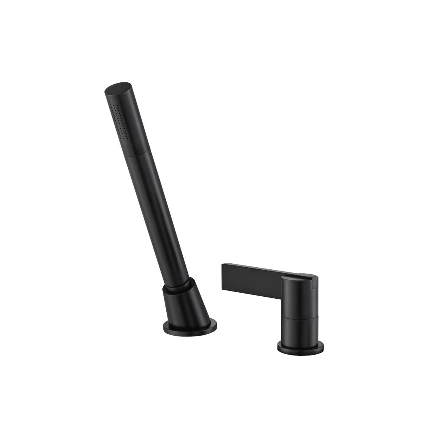 Flusso Faucets Serie 145 Deck Diverter With Holder and Hose in Matte Black