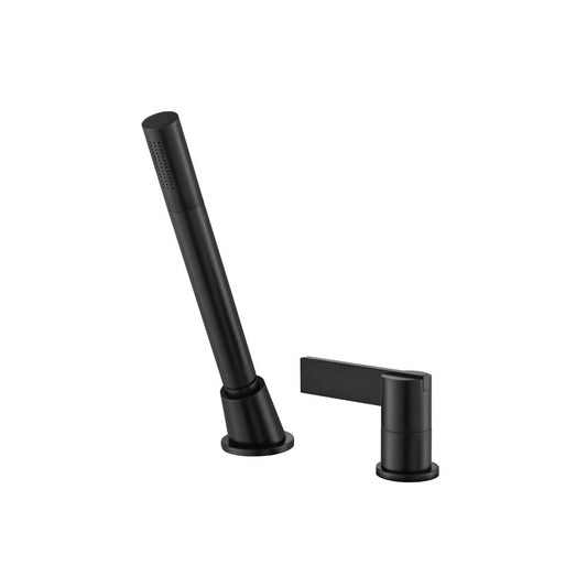 Flusso Faucets Serie 145 Deck Diverter With Holder and Hose in Matte Black