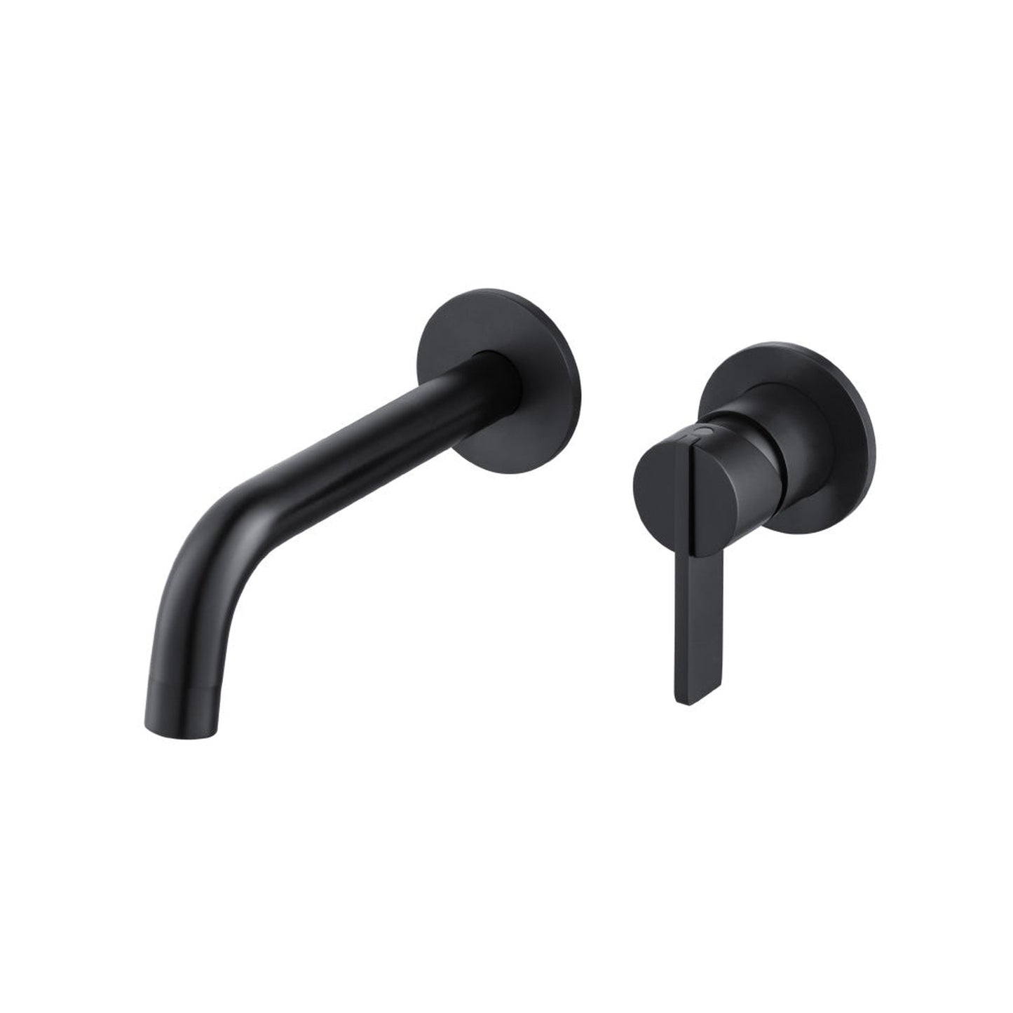 Flusso Faucets Serie 145 Matte Black Single Handle Wall Mounted Bathroom Faucet