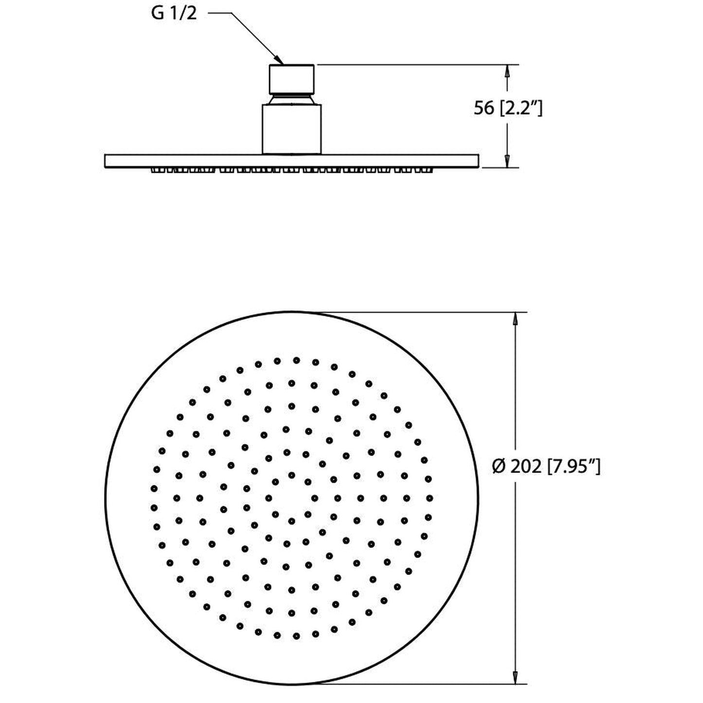 Flusso Faucets Serie 145 Single Output Chrome Wall-Mounted Shower Set With Single Function Round Rain Shower Head, Two-Handle Shower Trim and 1-Output Wall-Mounted Thermostatic Shower Valve With Integrated Volume Control
