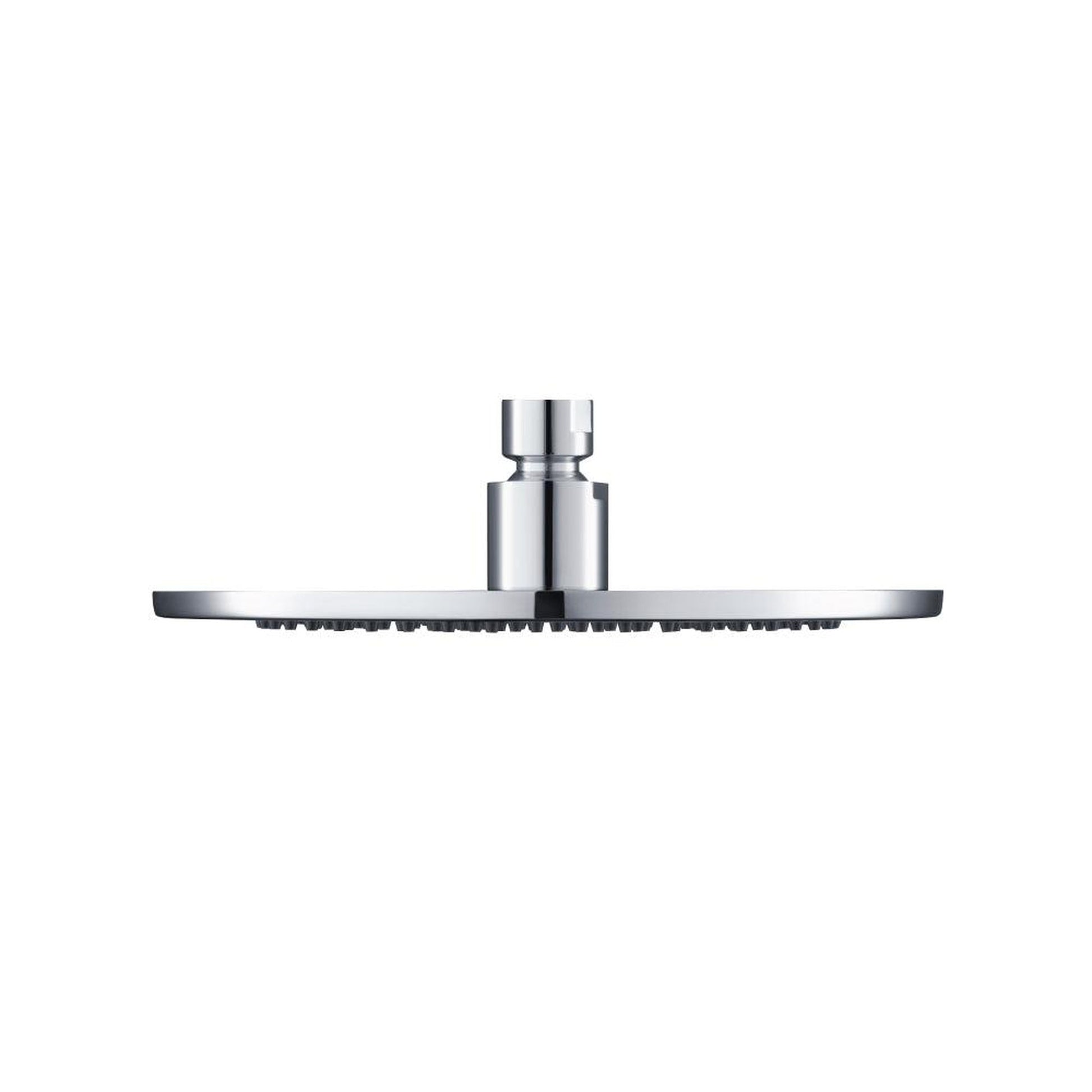 Flusso Faucets Serie 145 Single Output Chrome Wall-Mounted Shower Set With Single Function Round Rain Shower Head, Two-Handle Shower Trim and 1-Output Wall-Mounted Thermostatic Shower Valve With Integrated Volume Control