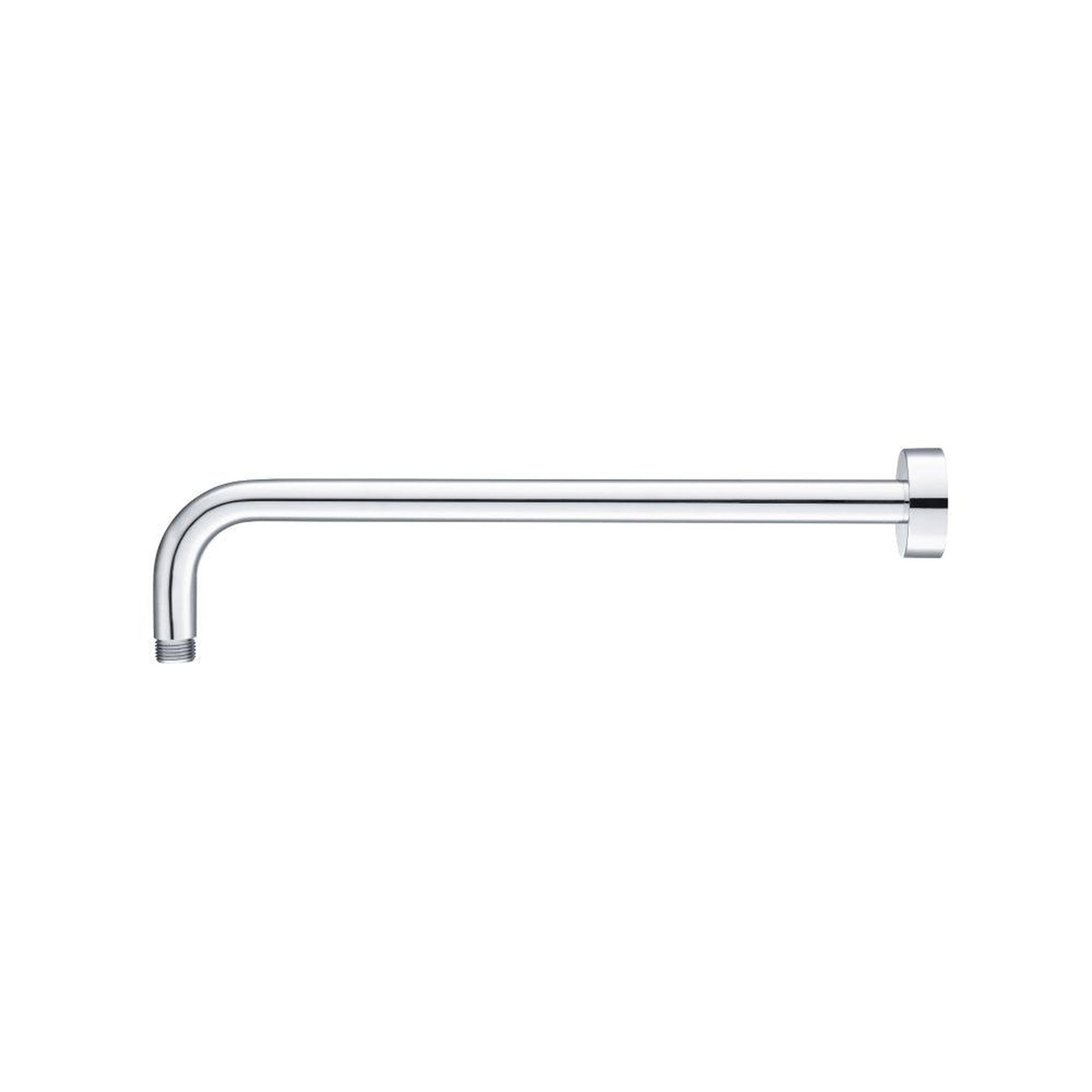 Flusso Faucets Serie 145 Single Output Chrome Wall-Mounted Shower Set With Single Function Round Rain Shower Head, Two-Handle Shower Trim and 1-Output Wall-Mounted Thermostatic Shower Valve With Integrated Volume Control