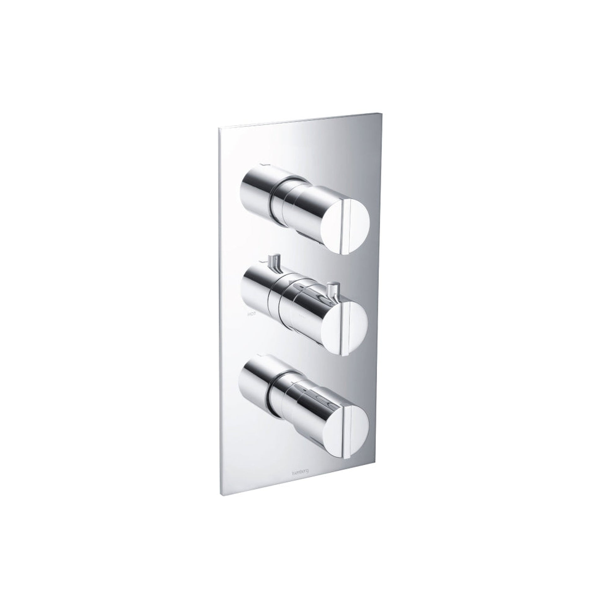 Flusso Faucets Serie 145 Three Output Thermostatic Trim Set in Chrome