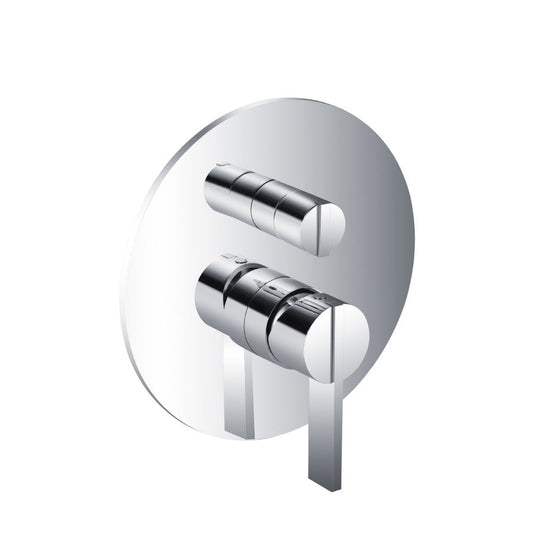 Flusso Faucets Serie 145 Two Output Tub / Shower Trim With Pressure Balance Valve in Chrome
