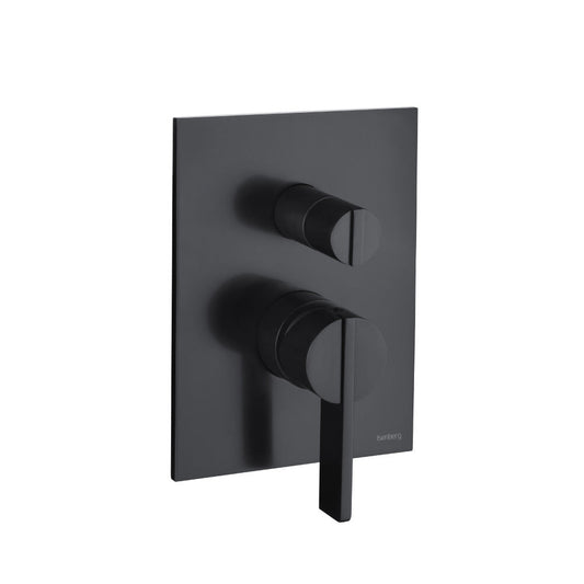 Flusso Faucets Serie 145 Two Output Tub / Shower Trim in Matte Black