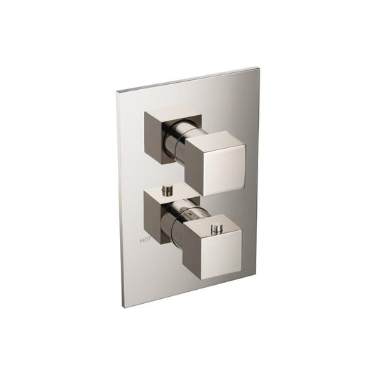 Flusso Faucets Serie 160 3/4" Single Output Thermostatic Shower Valve and Trim in Polished Nickel