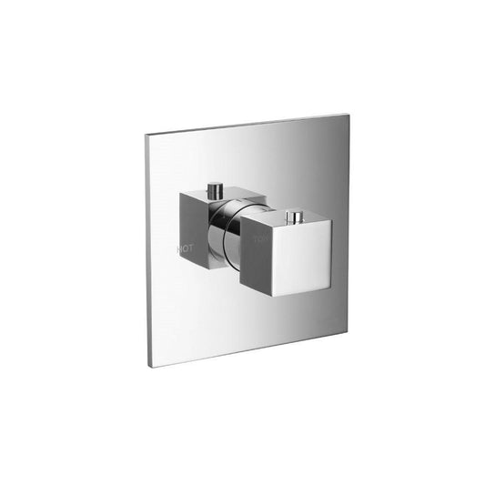 Flusso Faucets Serie 160 3/4" Single Output Thermostatic Valve With Trim in Chrome