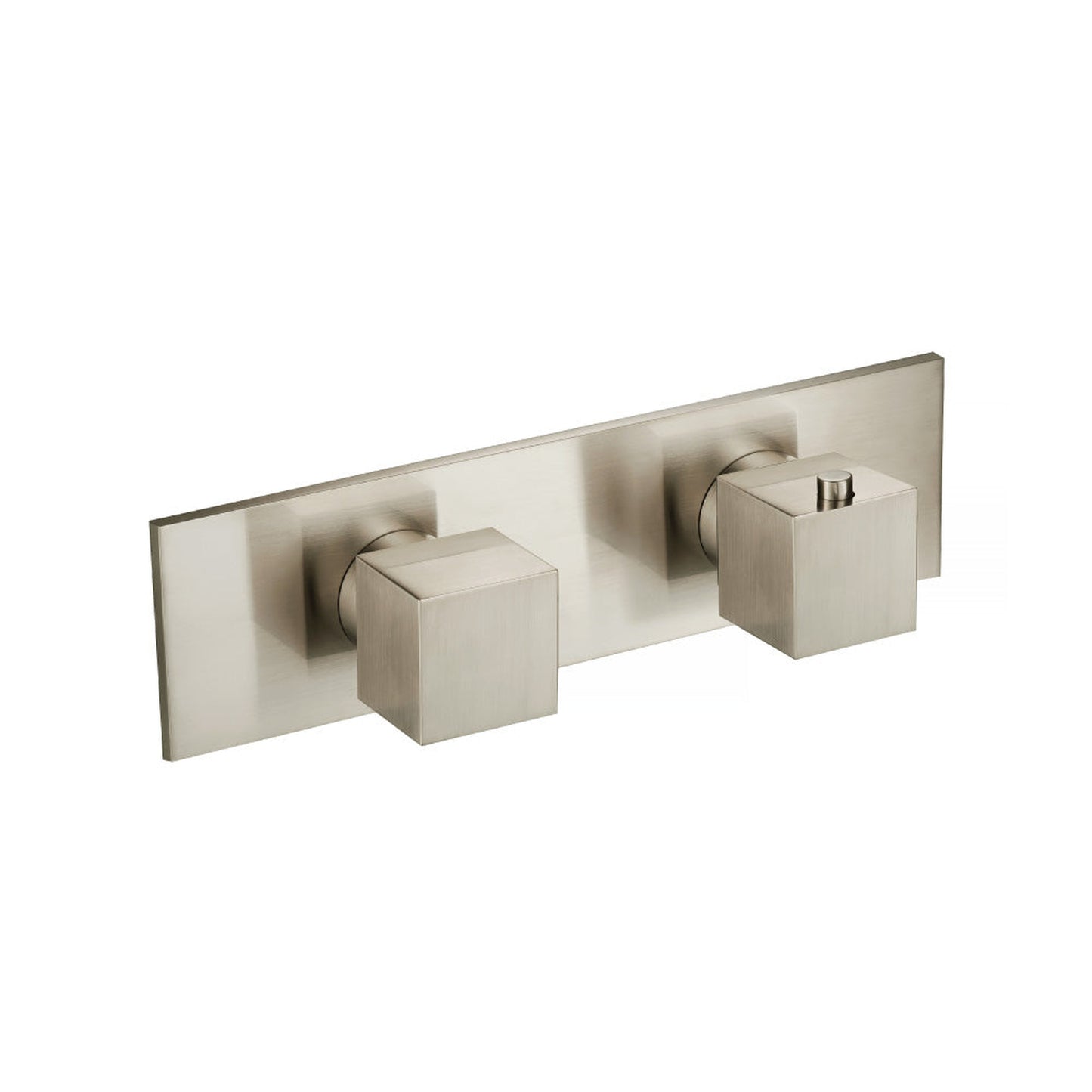 Flusso Faucets Serie 160 3/4" Three Output Horizontal Thermostatic Shower Valve and Trim in Brushed Nickel