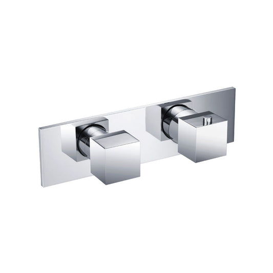 Flusso Faucets Serie 160 3/4" Three Output Horizontal Thermostatic Shower Valve and Trim in Chrome
