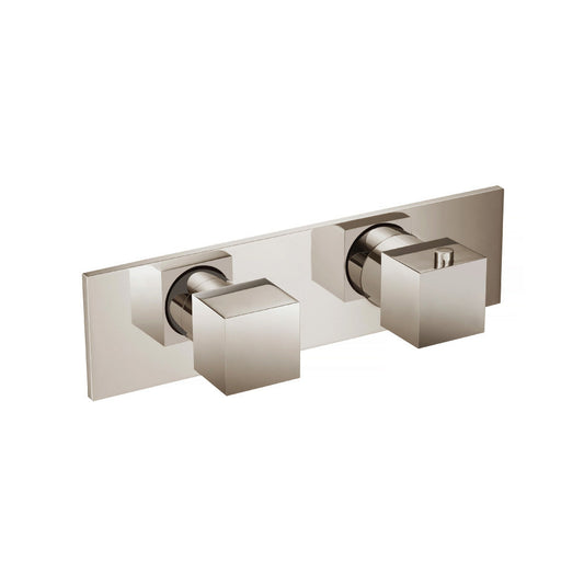Flusso Faucets Serie 160 3/4" Three Output Horizontal Thermostatic Shower Valve and Trim in Polished Nickel