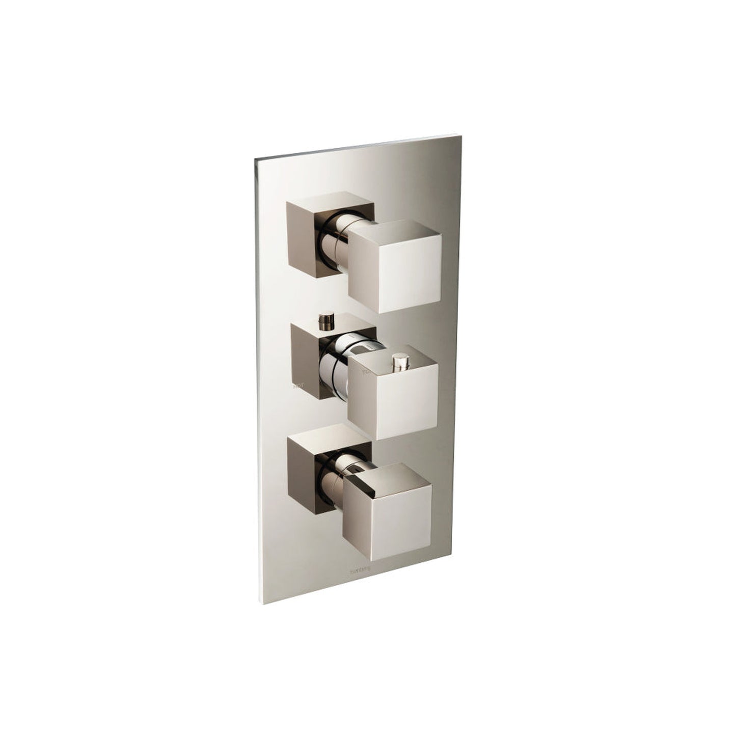 Flusso Faucets Serie 160 3/4" Three Output Thermostatic Valve With Trim in Polished Nickel