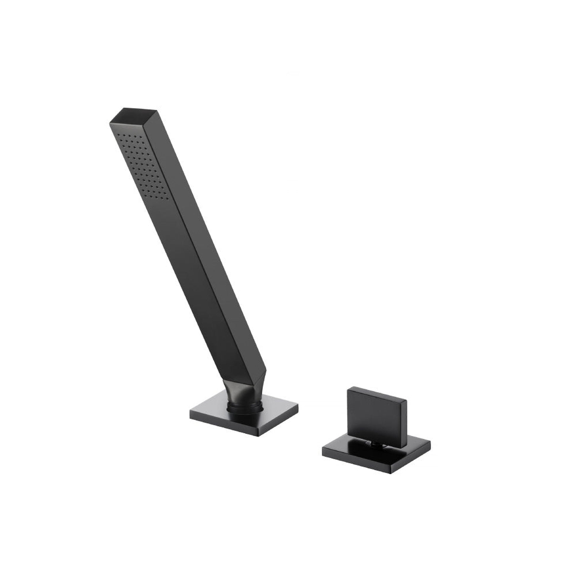 Flusso Faucets Serie 160 Deck Diverter With Holder and Hose in Matte Black