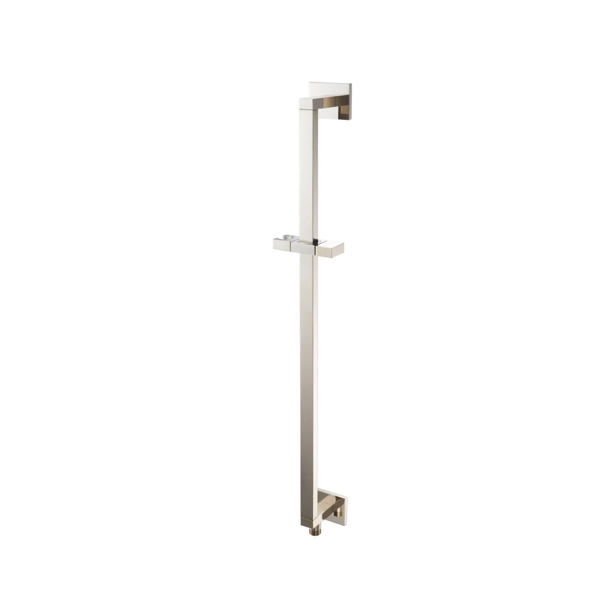 Flusso Faucets Serie 160 Shower Slide Bar With Integrated Wall Elbow in Polished Nickel