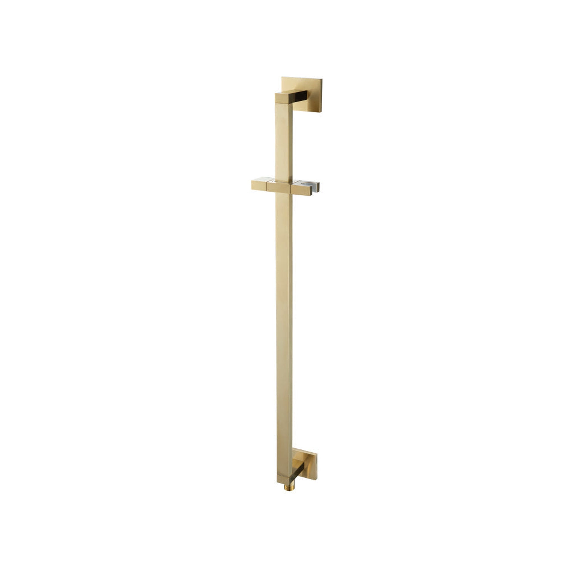 Flusso Faucets Serie 160 Shower Slide Bar With Integrated Wall Elbow in Satin Brass