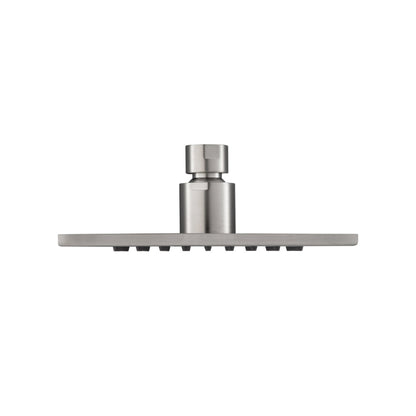 Flusso Faucets Serie 160 Single Output Brushed Nickel PVD Wall-Mounted Shower Set With 6" Solid Brass Rainhead Shower Head, Single Handle Shower Trim and 1-Output Single Control Pressure Balance Valve
