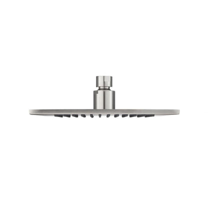 Flusso Faucets Serie 160 Single Output Brushed Nickel PVD Wall-Mounted Shower Set With Single Function Square Rain Shower Head, Two-Handle Shower Trim and 1-Output Wall-Mounted Thermostatic Shower Valve With Integrated Volume Control
