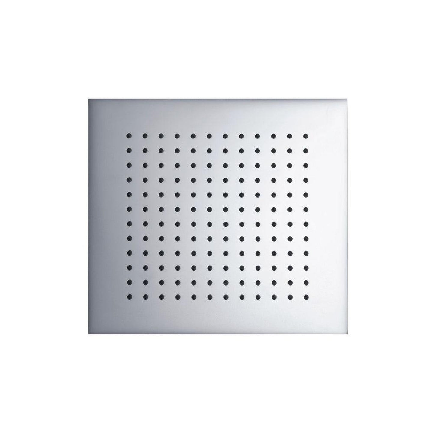 Flusso Faucets Serie 160 Single Output Chrome Wall-Mounted Shower Set With Single Function Square Rain Shower Head, Two-Handle Shower Trim and 1-Output Wall-Mounted Thermostatic Shower Valve With Integrated Volume Control