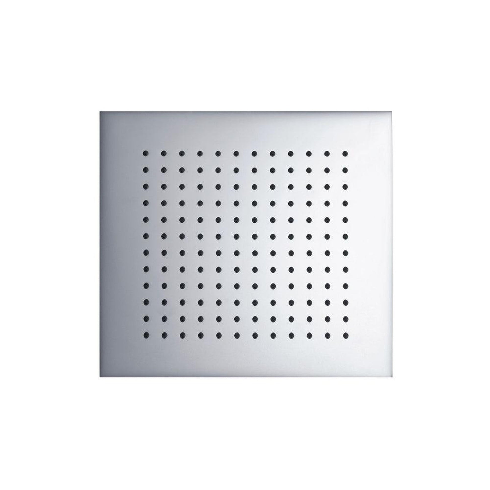 Flusso Faucets Serie 160 Single Output Chrome Wall-Mounted Shower Set With Single Function Square Rain Shower Head, Two-Handle Shower Trim and 1-Output Wall-Mounted Thermostatic Shower Valve With Integrated Volume Control