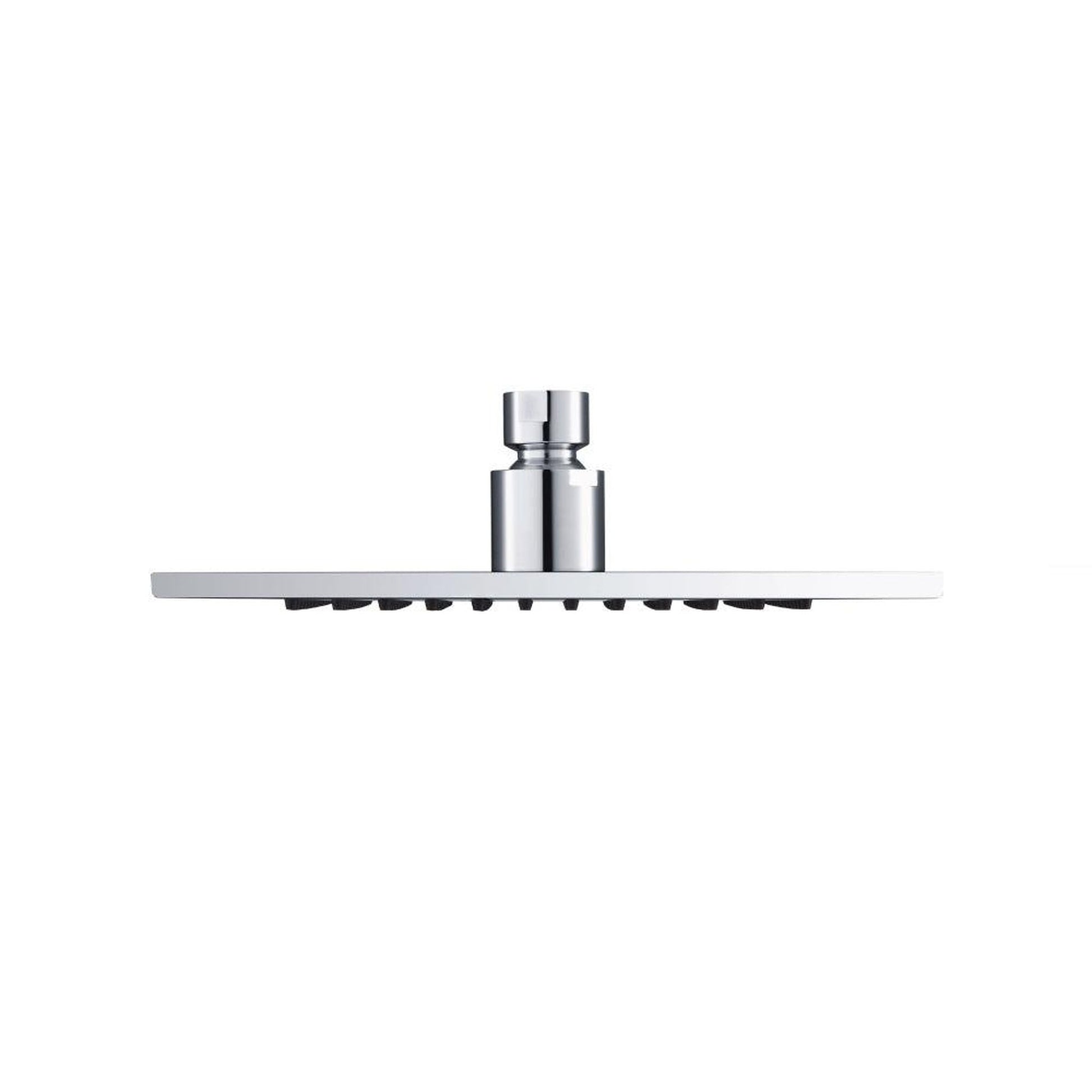 Flusso Faucets Serie 160 Single Output Chrome Wall-Mounted Shower Set With Single Function Square Rain Shower Head, Two-Handle Shower Trim and 1-Output Wall-Mounted Thermostatic Shower Valve With Integrated Volume Control