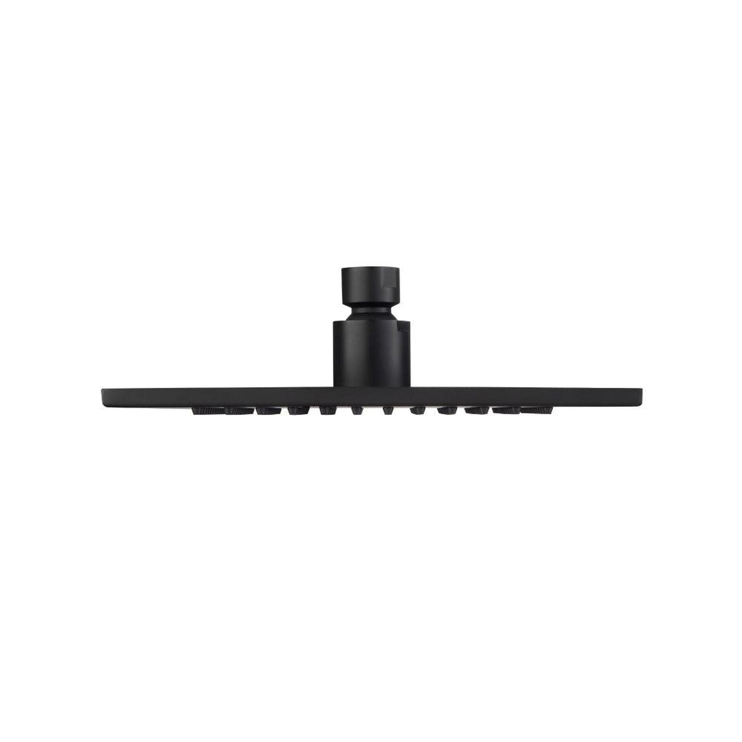Flusso Faucets Serie 160 Single Output Matte Black Wall-Mounted Shower Set With Single Function Square Rain Shower Head, Two-Handle Shower Trim and 1-Output Wall-Mounted Thermostatic Shower Valve With Integrated Volume Control