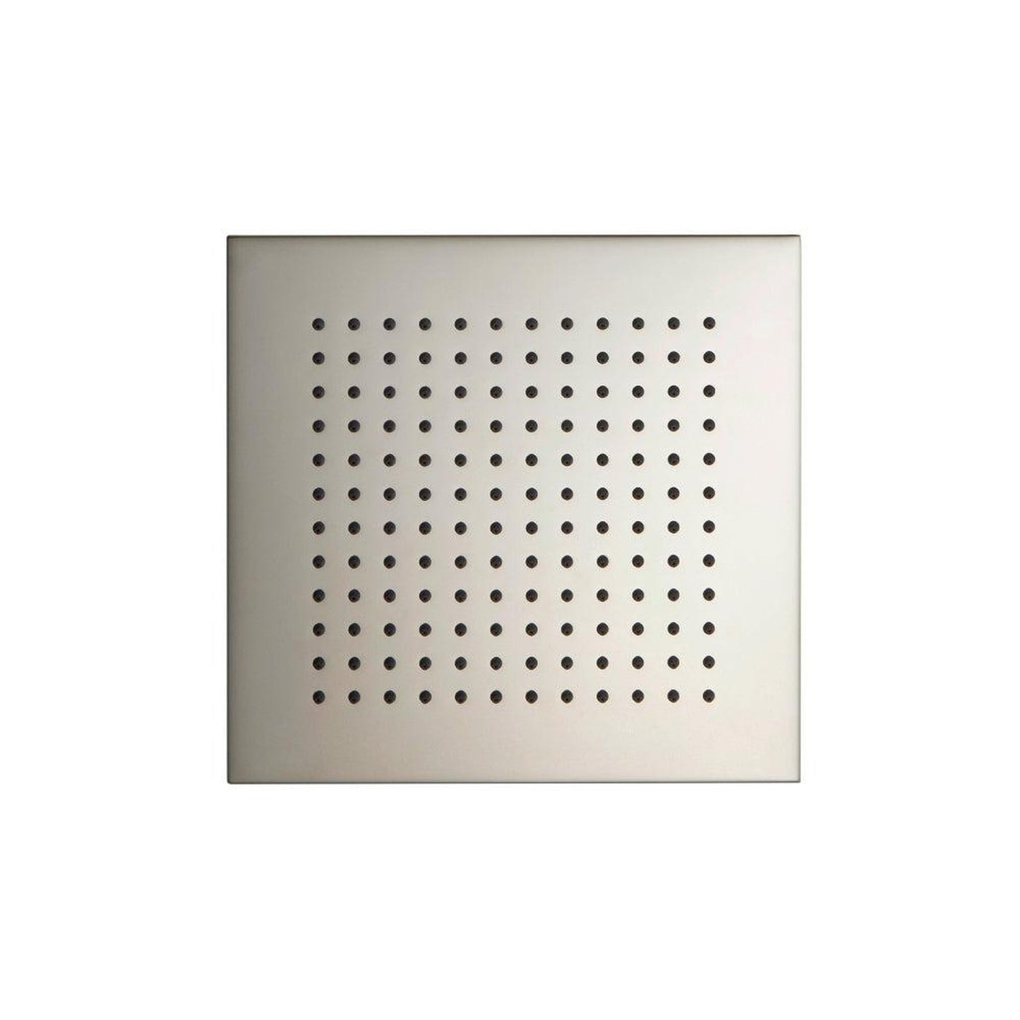 Flusso Faucets Serie 160 Single Output Polished Nickel PVD Wall-Mounted Shower Set With Single Function Square Rain Shower Head, Two-Handle Shower Trim and 1-Output Wall-Mounted Thermostatic Shower Valve With Integrated Volume Control