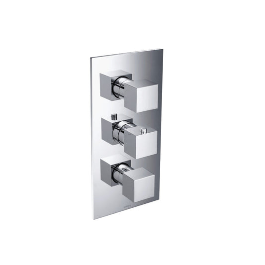 Flusso Faucets Serie 160 Trim for 3/4" Four Output Thermostatic Valve in Chrome