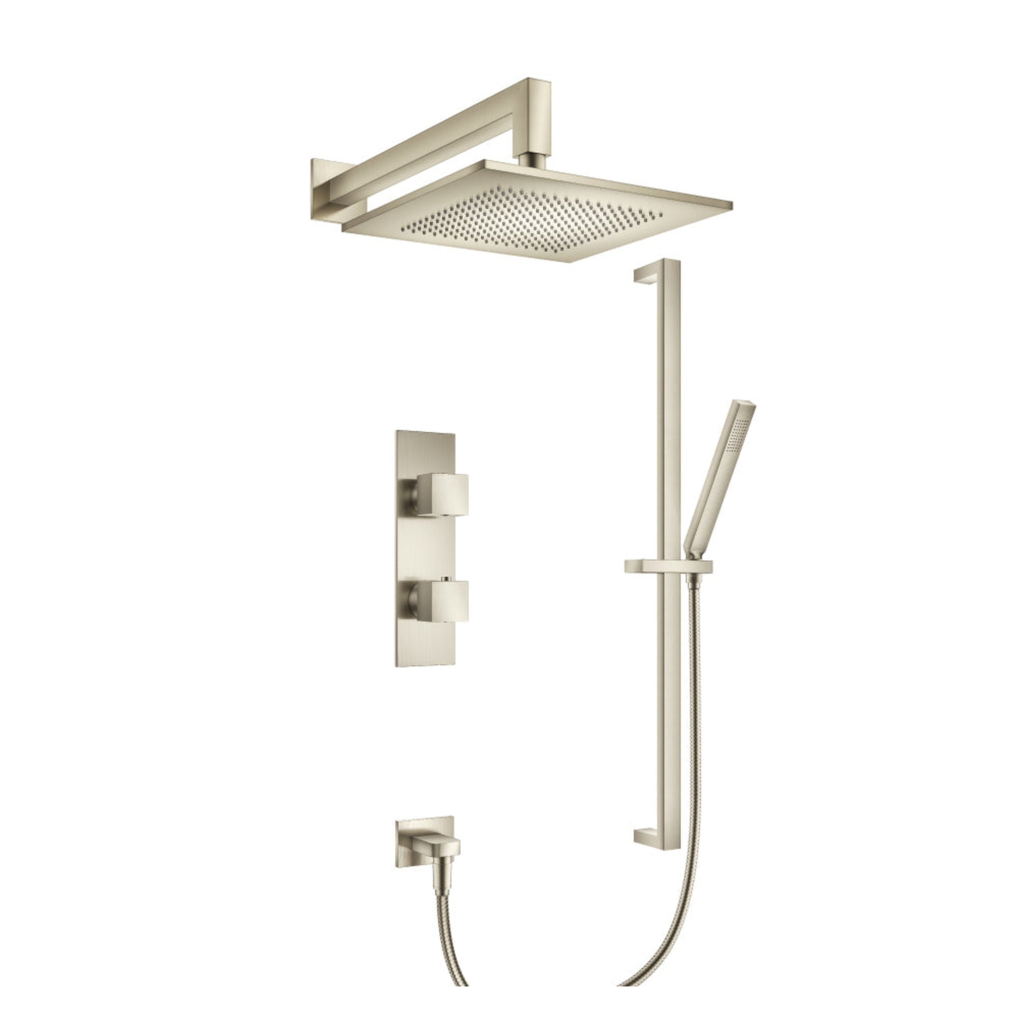 Flusso Faucets Serie 160 Two Output Shower Set With Shower Head, Hand ...