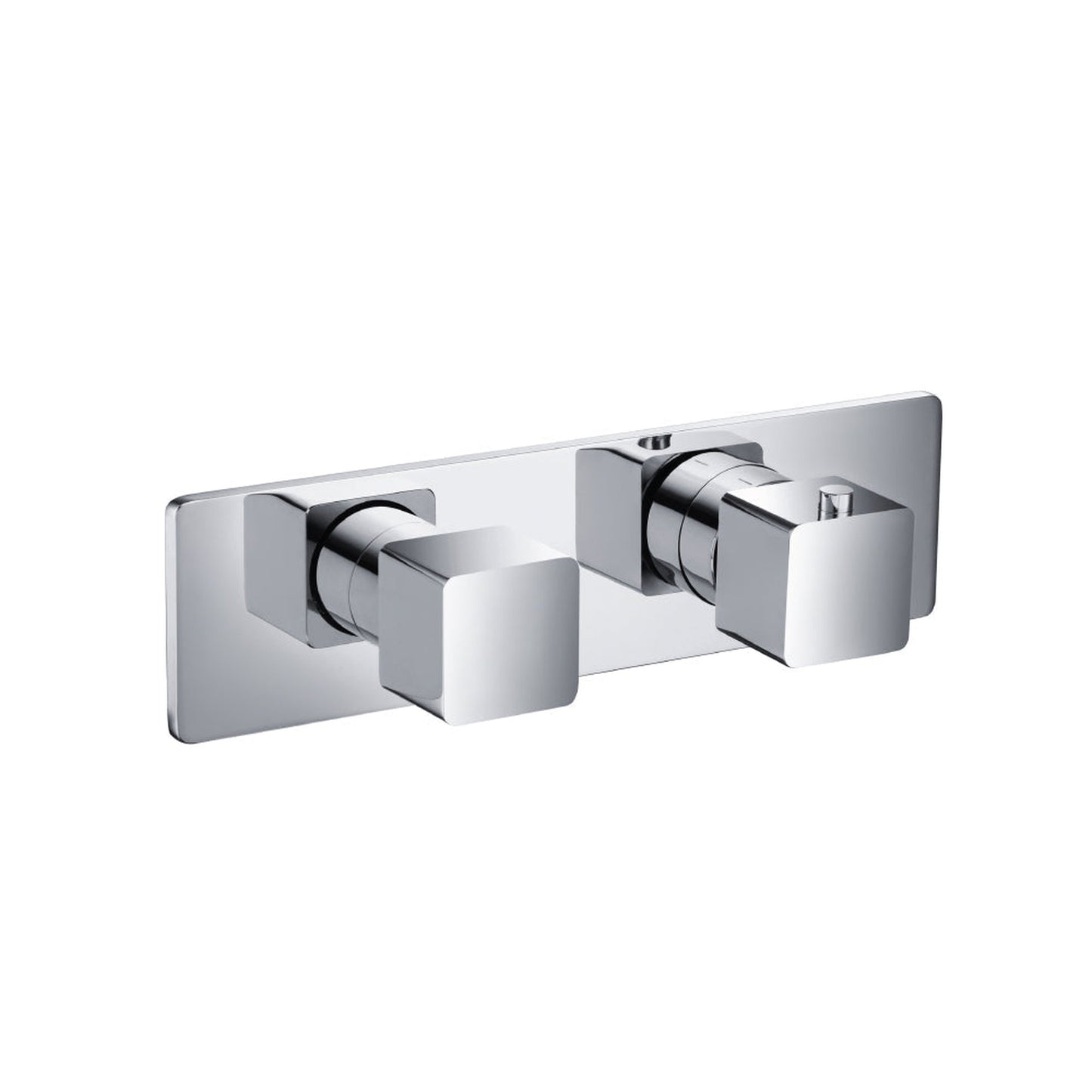 Flusso Faucets Serie 196 3/4" Three Output Horizontal Thermostatic Shower Valve and Trim in Brushed Nickel