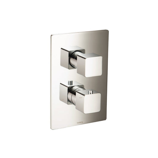 Flusso Faucets Serie 196 3/4" Two Output Thermostatic Valve and Trim With 2-Way Diverter in Polished Nickel (196.4421PN)