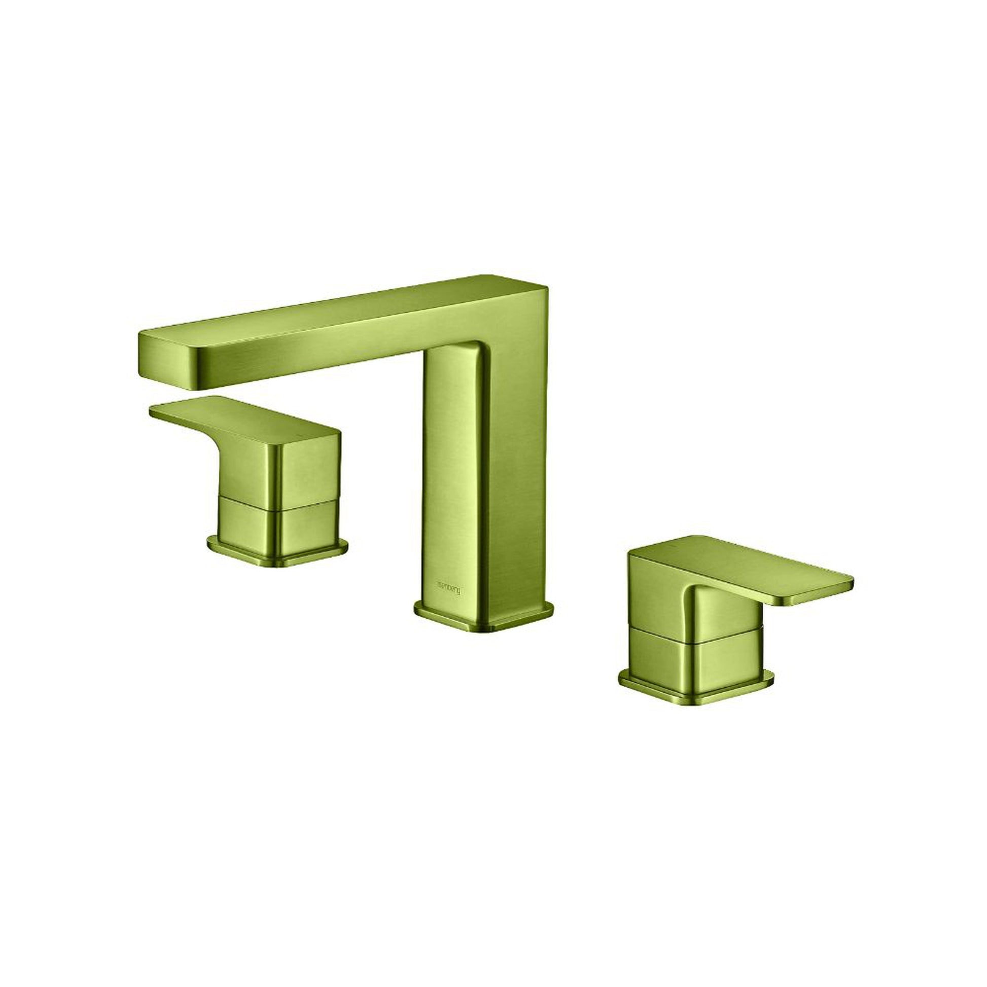 Flusso Faucets Serie 196 8" Widespread Three Hole Two Handle Bathroom Faucet in Flusso Faucets Green