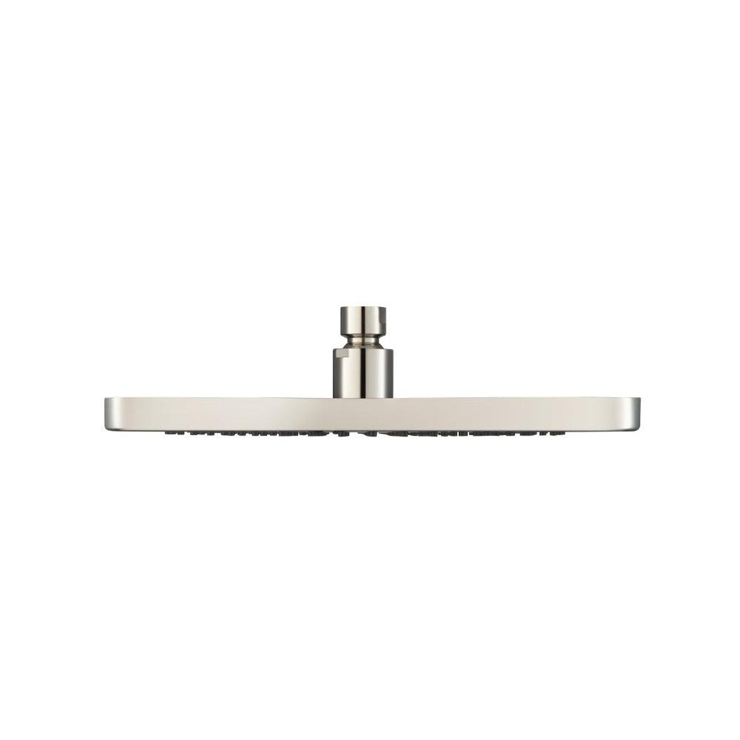Flusso Faucets Serie 196 Single Output Polished Nickel PVD Wall-Mounted Shower Set With Single Function Square Rain Shower Head, Two-Handle Shower Trim and 1-Output Wall-Mounted Thermostatic Shower Valve With Integrated Volume Control