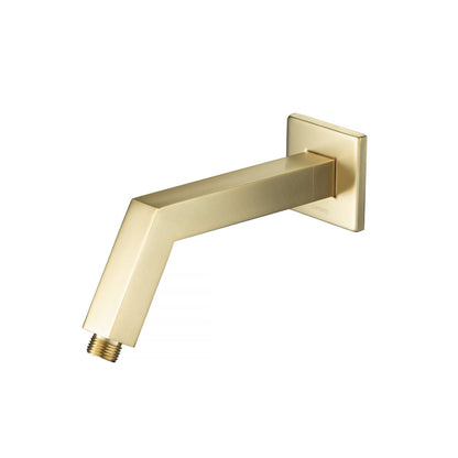 Flusso Faucets Serie 196 Single Output Satin Brass PVD Wall-Mounted Shower Set With 6" Solid Brass Rainhead Shower Head, Single Handle Shower Trim and 1-Output Single Control Pressure Balance Valve