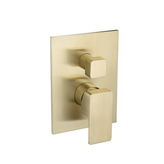Flusso Faucets Serie 196 Two Output Tub / Shower Trim With Pressure Balance Valve in Satin Brass