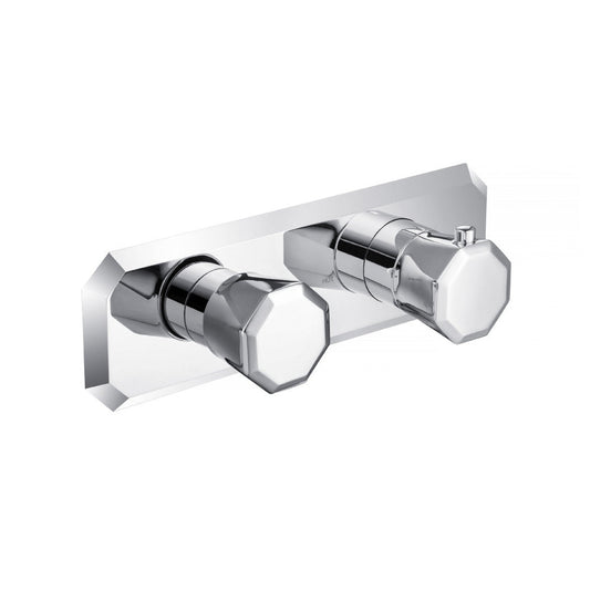 Flusso Faucets Serie 230 3/4" Single Output Horizontal Thermostatic Shower Valve and Trim in Chrome (230.2693CP)