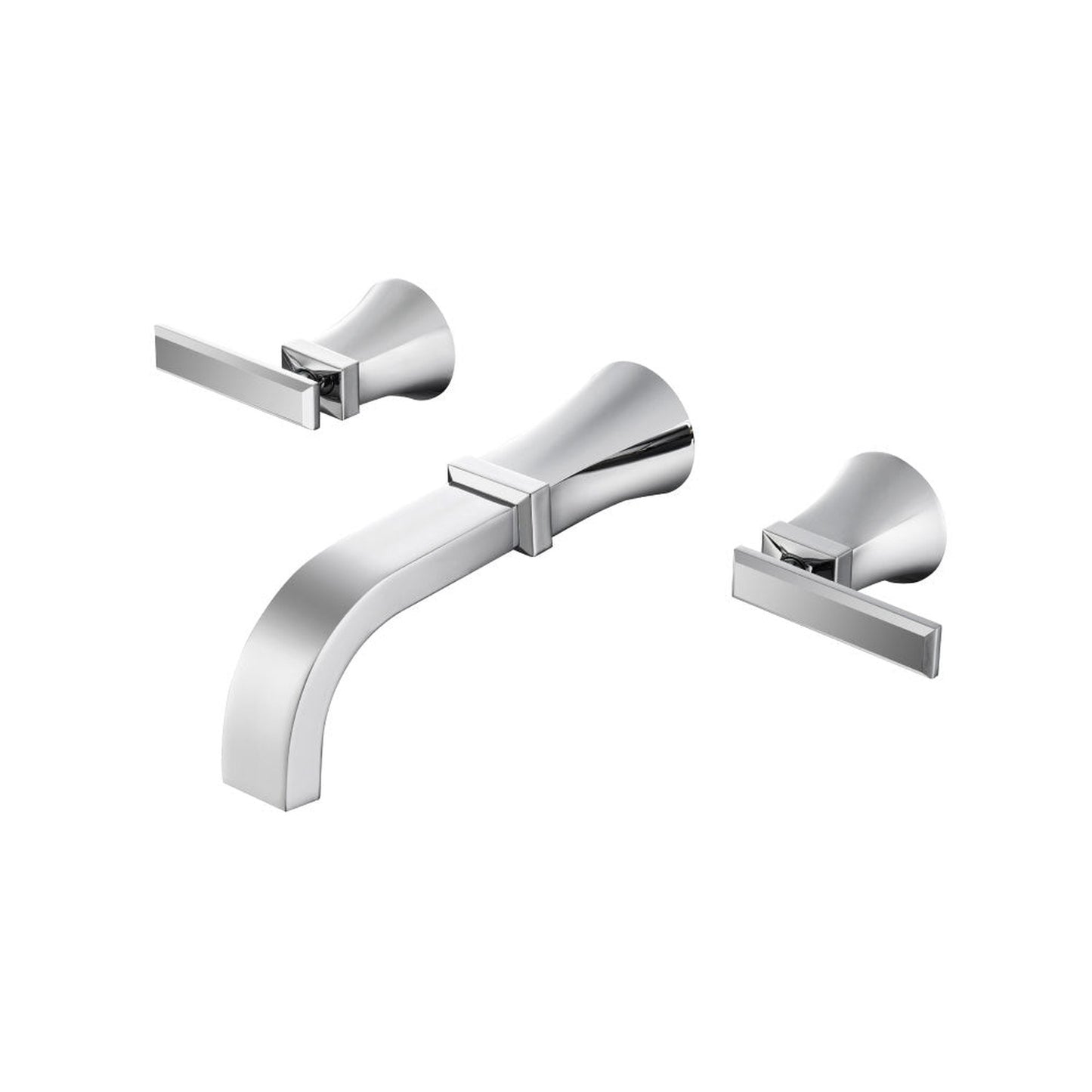 Flusso Faucets Serie 230 Chrome Trim for Two Handle Wall Mounted Tub Filler