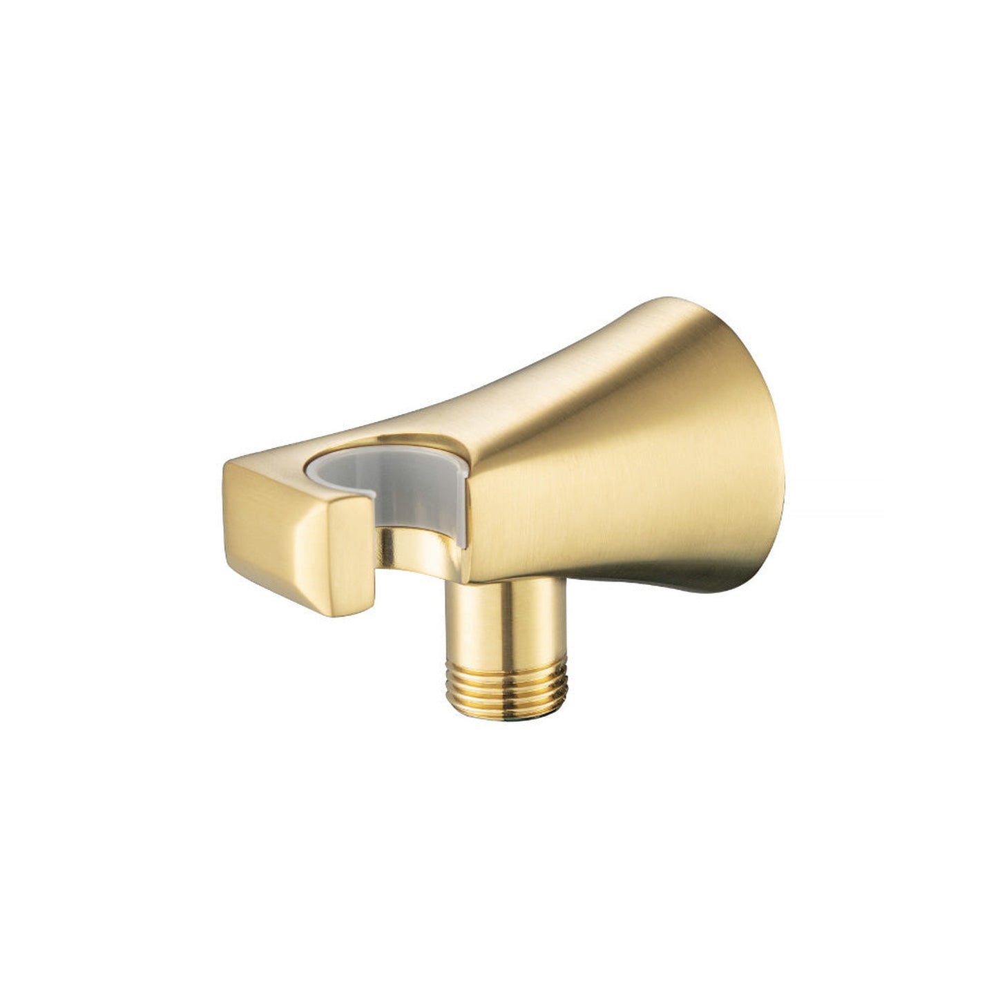 Flusso Faucets Serie 230 Satin Brass PVD Wall Elbow With Holder Combo