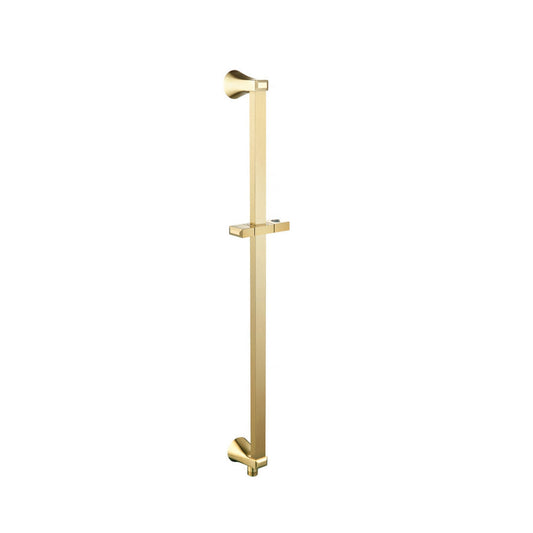 Flusso Faucets Serie 230 Shower Slide Bar With Integrated Wall Elbow in Satin Brass