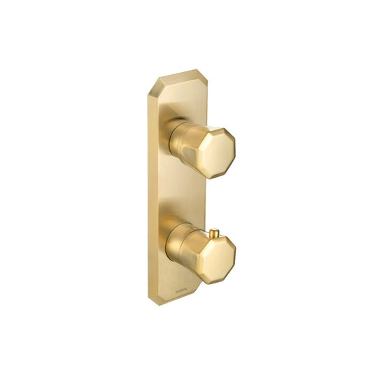 Flusso Faucets Serie 230 Trim for Thermostatic Valve in Satin Brass