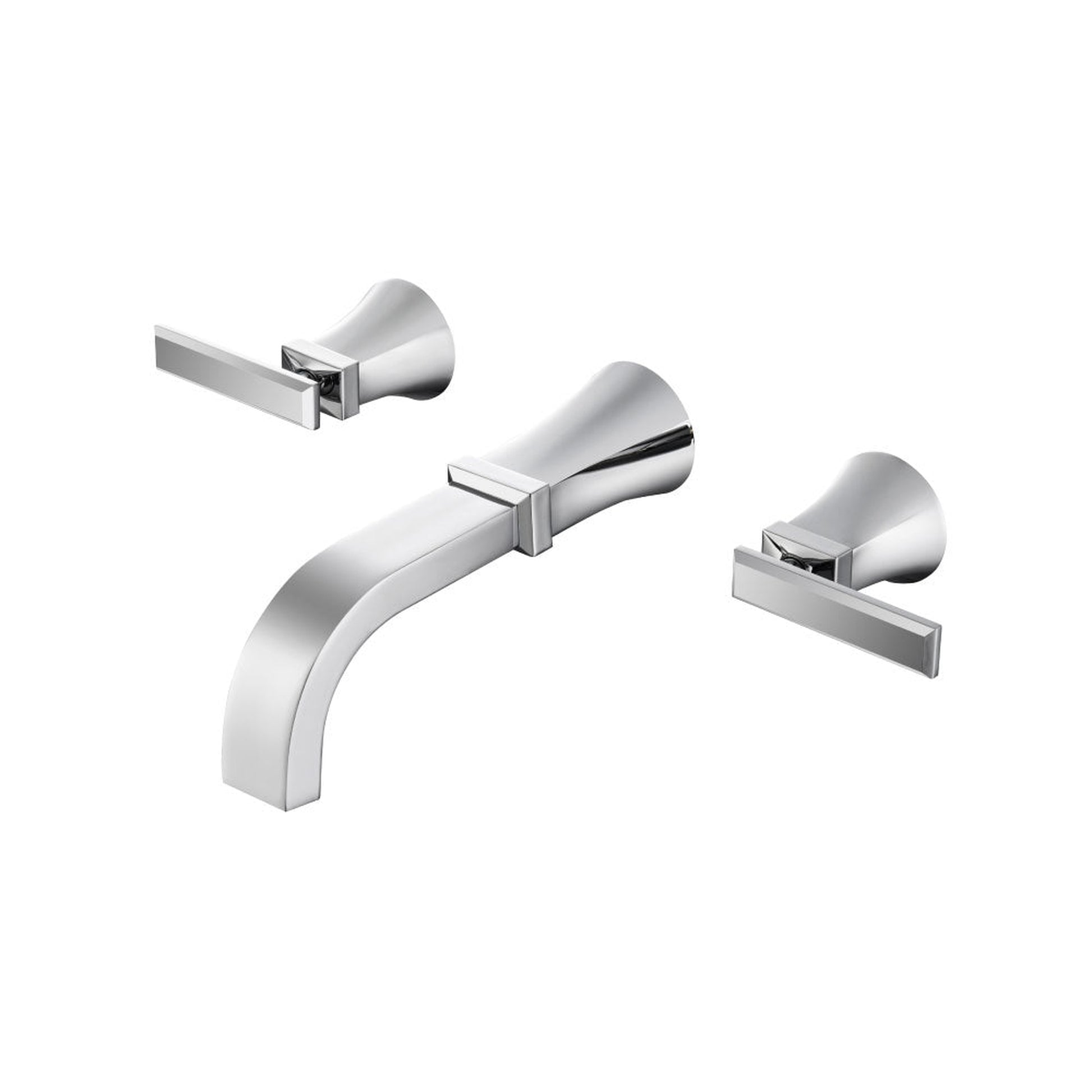 Flusso Faucets Serie 230 Two Handle Wall Mounted Bathroom Faucet in Chrome