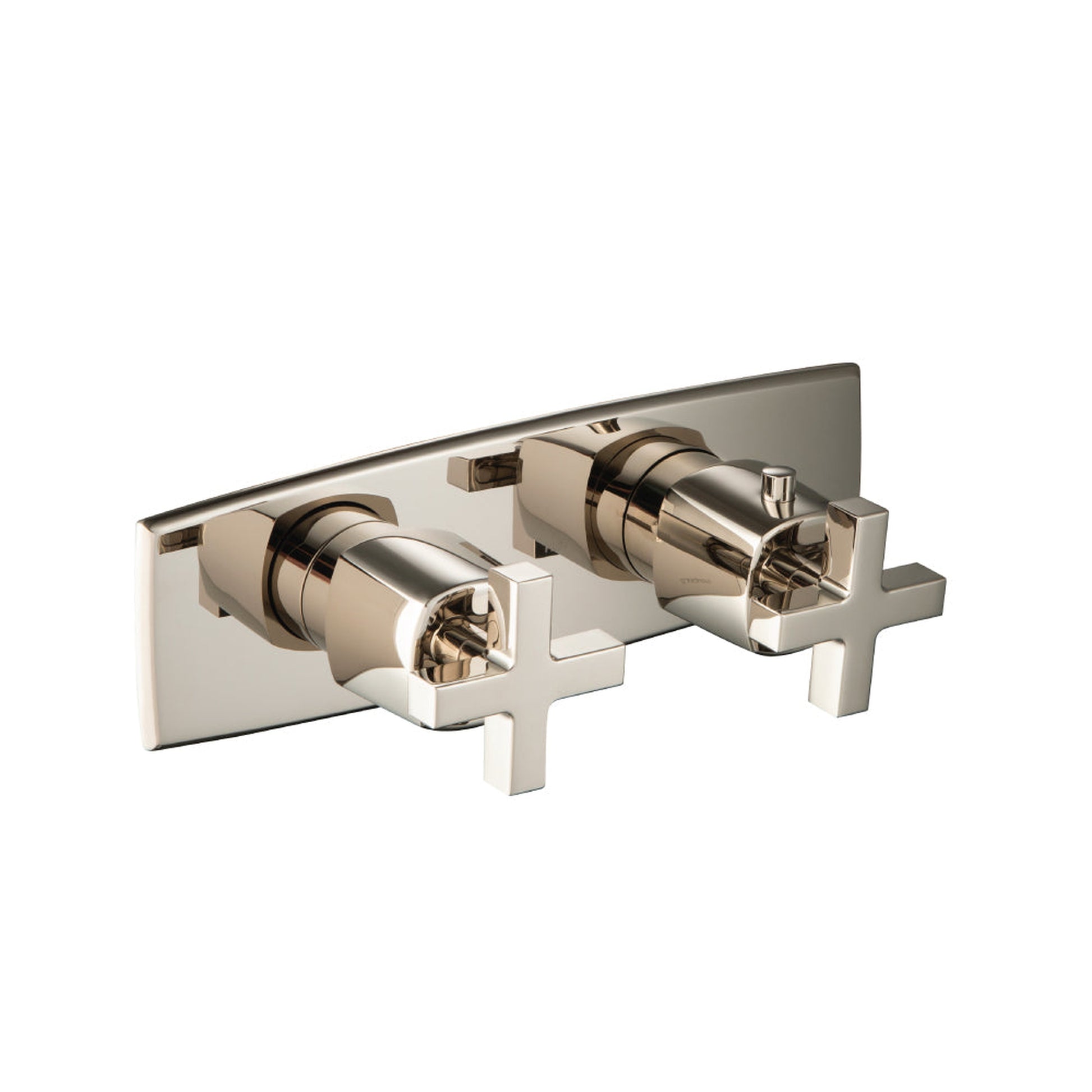 Flusso Faucets Serie 240 3/4" Single Output Horizontal Thermostatic Shower Valve and Trim in Polished Nickel