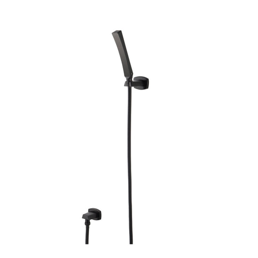 Flusso Faucets Serie 240 Hand Shower Set With Wall Elbow, Holder and Hose in Matte Black