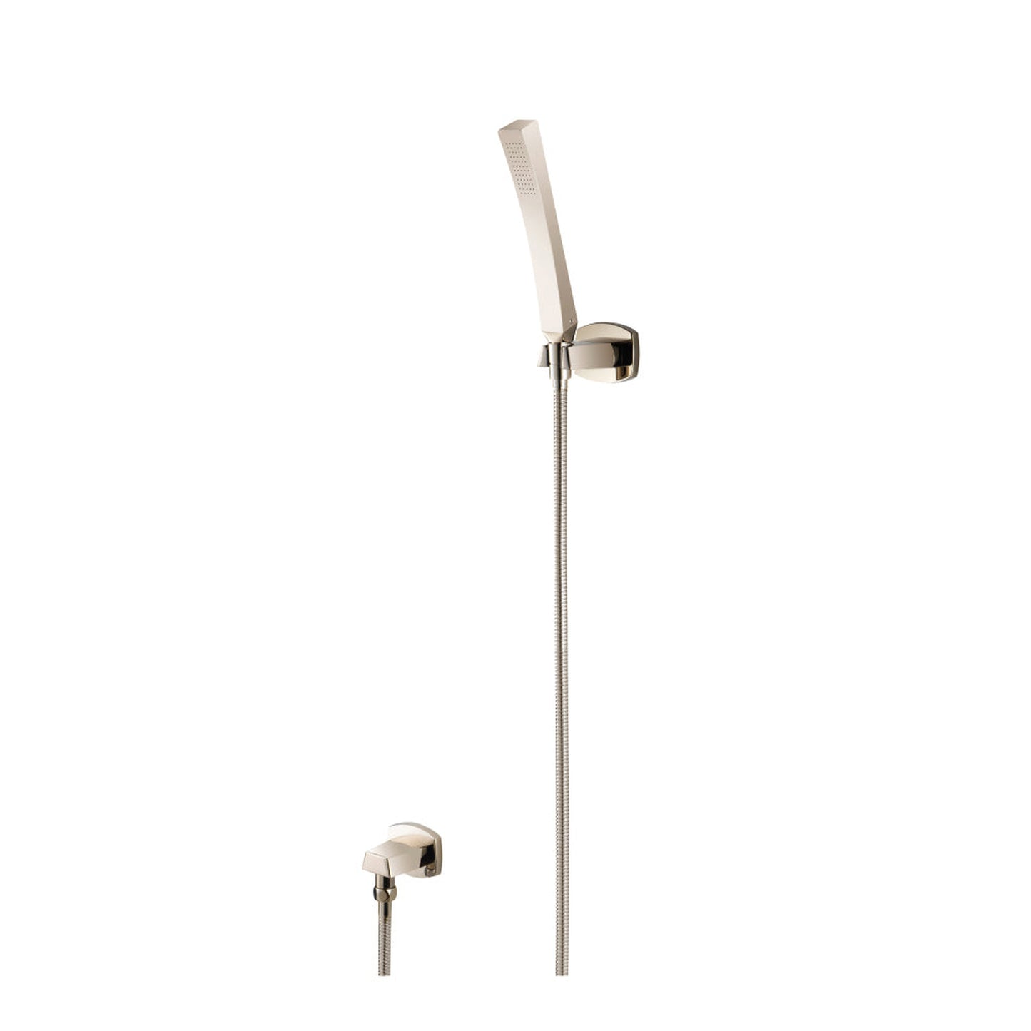 Flusso Faucets Serie 240 Hand Shower Set With Wall Elbow, Holder and Hose in Polished Nickel