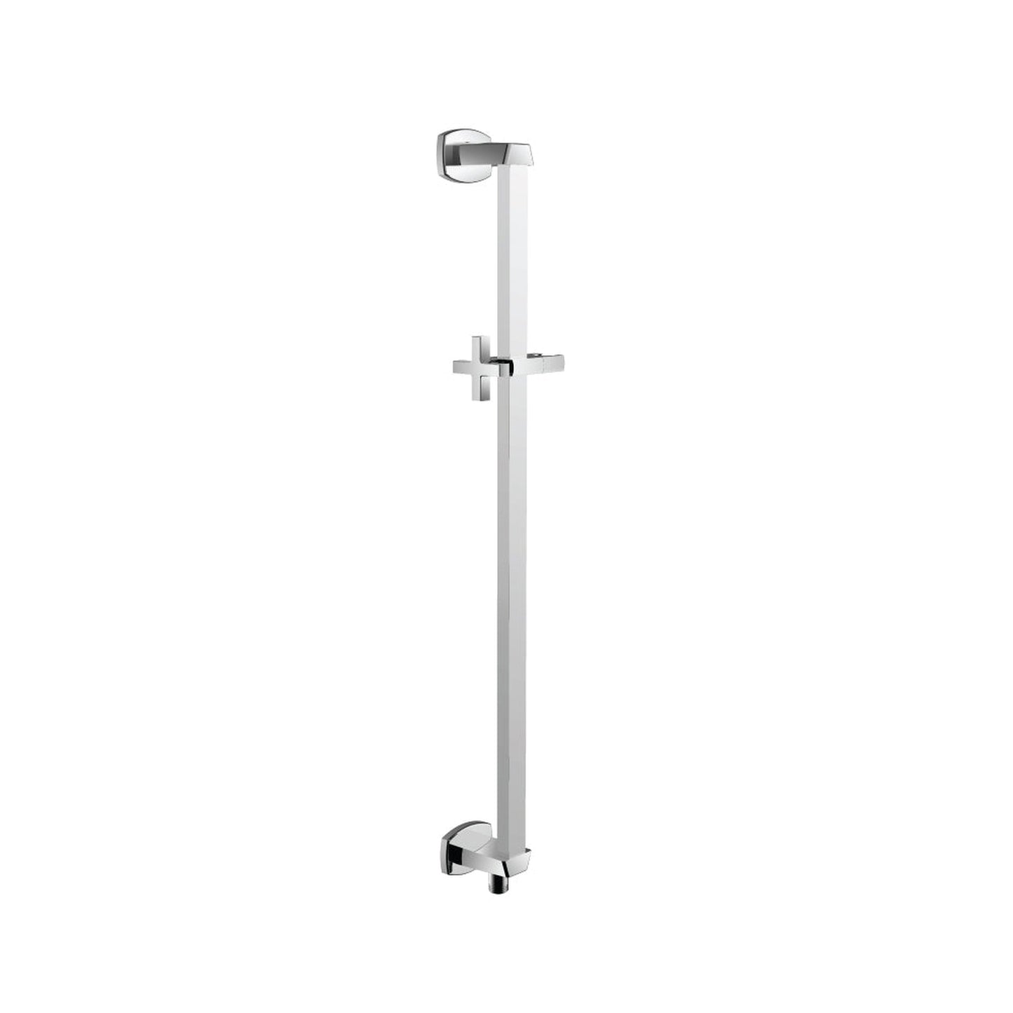 Flusso Faucets Serie 240 Shower Slide Bar With Integrated Wall Elbow in Chrome