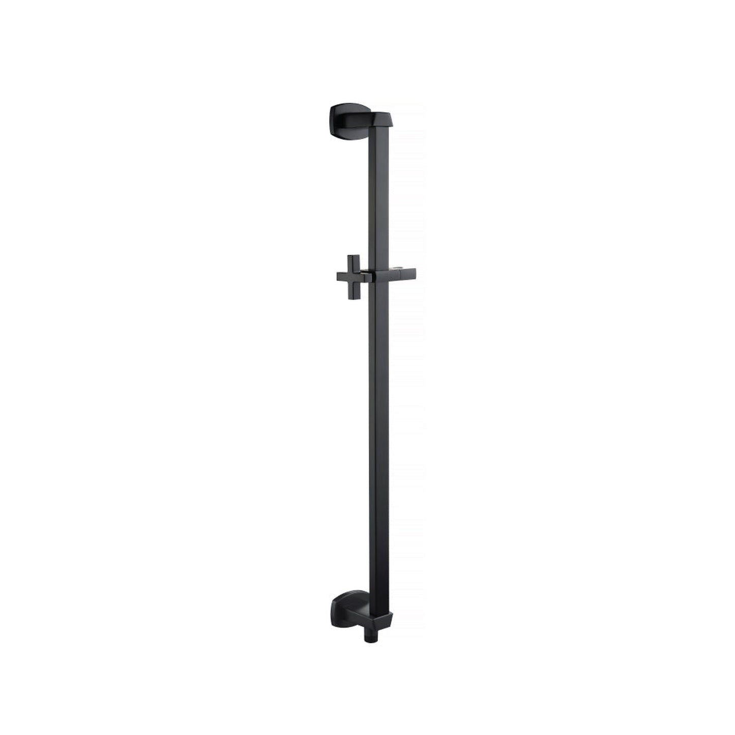 Flusso Faucets Serie 240 Shower Slide Bar With Integrated Wall Elbow in Matte Black