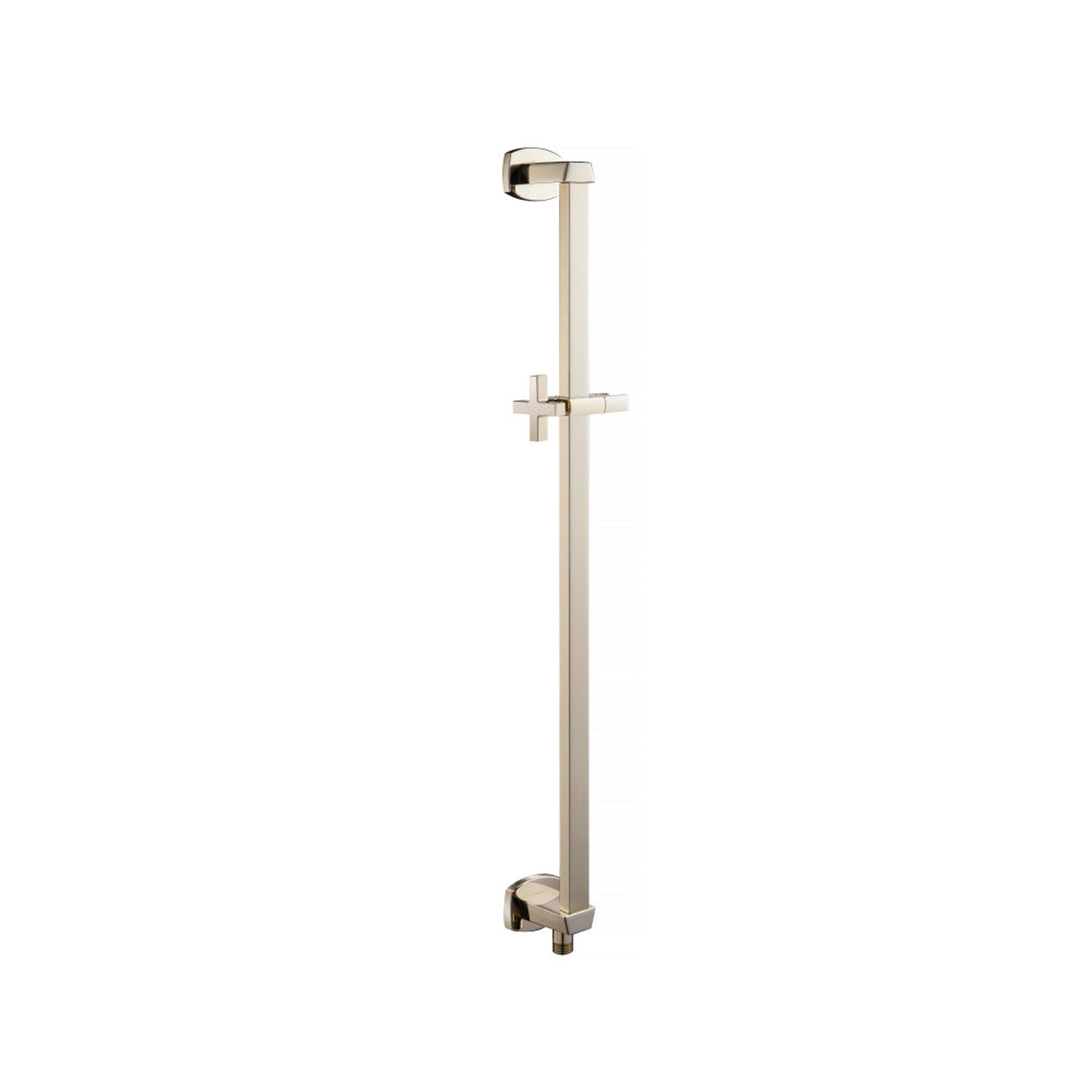 Flusso Faucets Serie 240 Shower Slide Bar With Integrated Wall Elbow in Polished Nickel